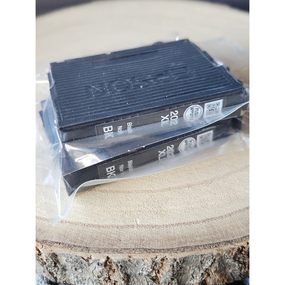 Epson 202XL Hi Yield Black Ink (Lot Of 2) Genuine New OeM Open Box~NEW SEALED - Picture 1 of 4